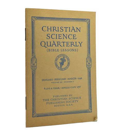 Christian Science Quarterly Bible Lessons Science Lessons - Science Lessons