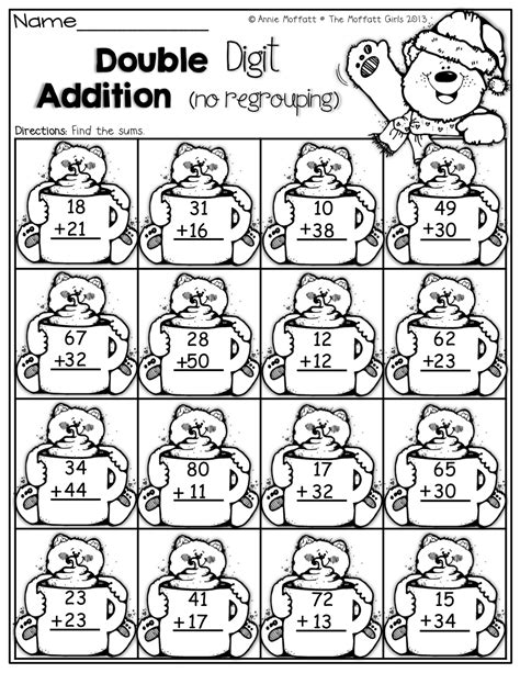 Christmas 2 Digit Addition With Regrouping Color By Christmas Addition Color By Number - Christmas Addition Color By Number