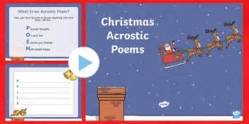 Christmas Acrostic Poem Ideas Powerpoint Resources Twinkl Acrostic Poem For Christmas - Acrostic Poem For Christmas