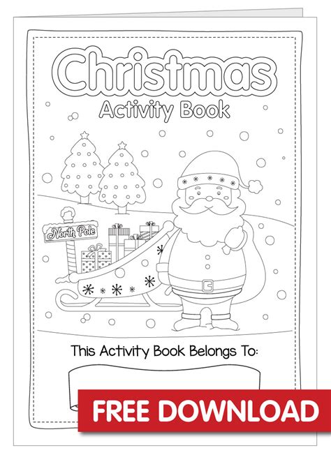 Christmas Activity Booklet Printable   Print At Home 65 Page Christmas Activity Book - Christmas Activity Booklet Printable