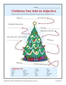 Christmas Add An Adjective Worksheet For 2nd And Christmas Adjectives Worksheet - Christmas Adjectives Worksheet