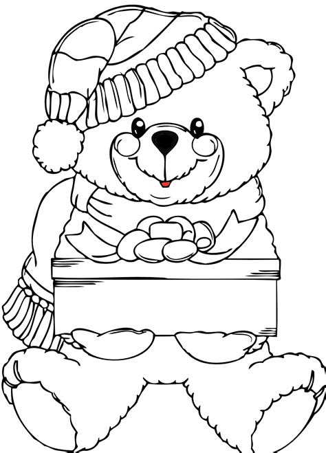 Christmas Bear Coloring Page Coloring Home Christmas Bear Coloring Pages - Christmas Bear Coloring Pages
