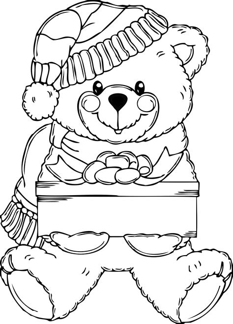 Christmas Bear Coloring Page For The Holidays Mama Christmas Bear Coloring Pages - Christmas Bear Coloring Pages