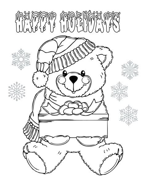 Christmas Bear Coloring Page Print It Free Christmas Bear Coloring Pages - Christmas Bear Coloring Pages