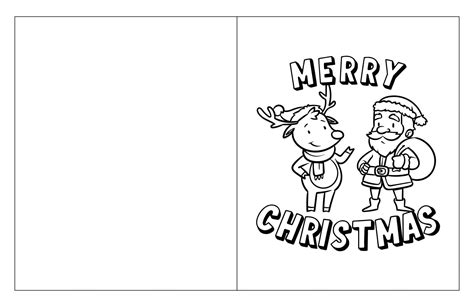 Christmas Cards To Color   Printable Christmas Cards For Kids To Color Arty - Christmas Cards To Color