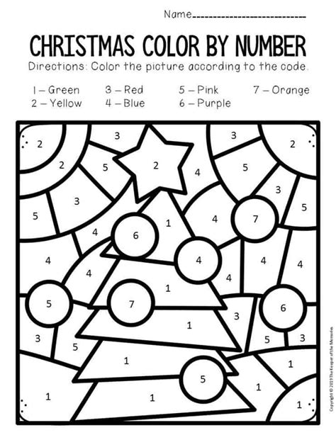 Christmas Color By Number Worksheets Teach Beside Me Color By Number Christmas - Color By Number Christmas