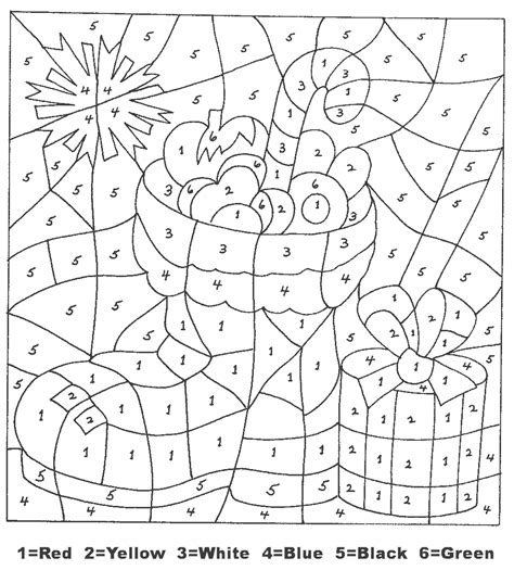 Christmas Coloring Pages Color By Number   Christmas Tree Color By Number Free Printable Coloring - Christmas Coloring Pages Color By Number