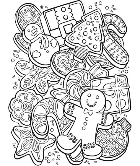 Christmas Cookie Coloring Sheet   Christmas Cookies Coloring Page Printable - Christmas Cookie Coloring Sheet