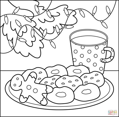 Christmas Cookies Coloring Page Printable Christmas Cookie Coloring Sheet - Christmas Cookie Coloring Sheet