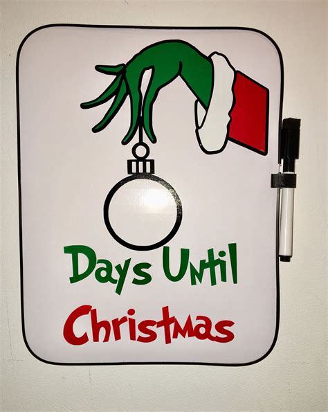 Christmas Countdown Door Hanger Grinch Themed Printables Com Printable Christmas Door Hanger - Printable Christmas Door Hanger