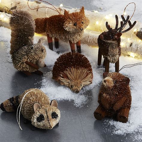 Christmas Decor Deer And Ornaments Made With Natural Materials