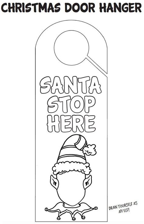 Christmas Door Hanger Coloring Page Free Printable Playdates Printable Christmas Door Hanger - Printable Christmas Door Hanger