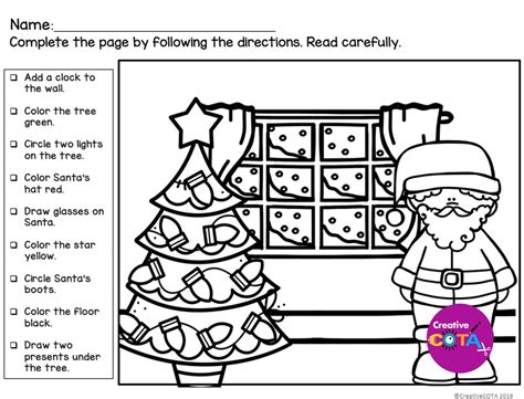 Christmas Following Directions Activity By The Happy Teacher Christmas Following Directions Activity - Christmas Following Directions Activity