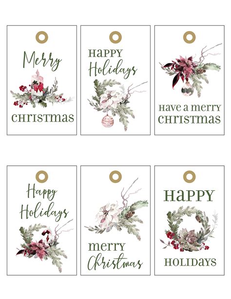 Christmas Gift Tags Holiday Tags Set Of 4 Gift Tags For Christmas - Gift Tags For Christmas
