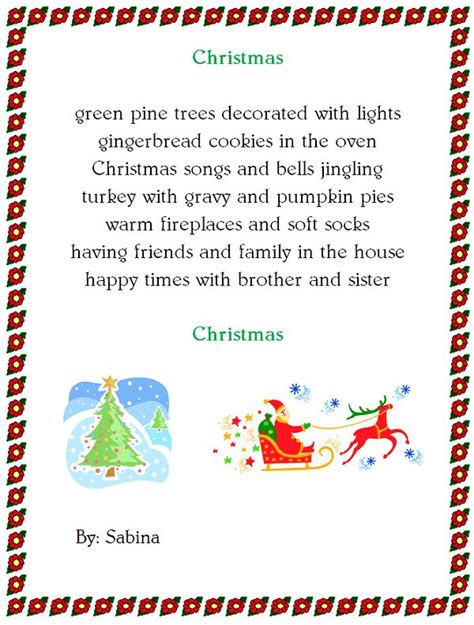 Christmas Holiday Poem Generator K 5 Computer Lab Oakdome 3rd Grade - Oakdome 3rd Grade
