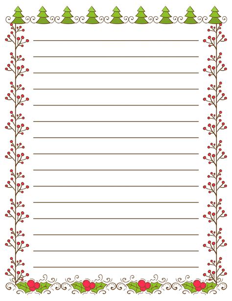 Christmas Letter Writing Paper Printable For Sample Study Christmas Writing Paper Printable - Christmas Writing Paper Printable