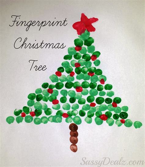 Christmas Light Fingerprint Craft   Christmas Tree Fingerprint Lights Craft Our Kid Things - Christmas Light Fingerprint Craft
