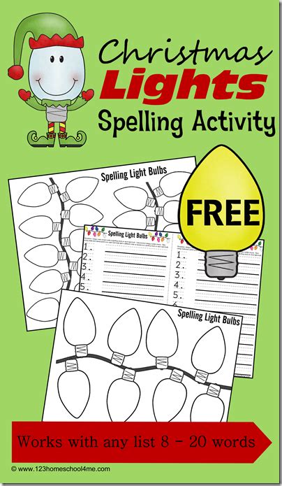 Christmas Lights Paint Amp Spell Christmas Spelling Activities Christmas Spelling Words 3rd Grade - Christmas Spelling Words 3rd Grade