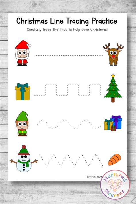 Christmas Line Tracing Worksheets Preschool Printable Preschool Worksheet  Line - Preschool Worksheet, Line