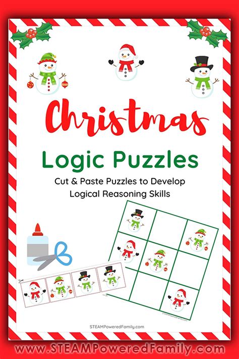 Christmas Math Logic Puzzles Sudoku Inspired Printable Holiday Logic Puzzles Printable - Holiday Logic Puzzles Printable