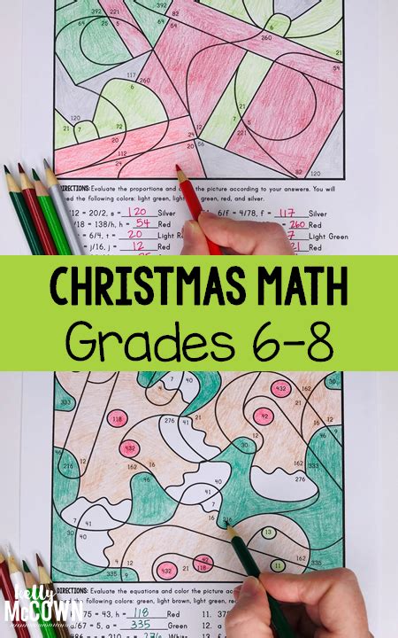Christmas Middle School Math Coloring Pages Kelly Mccown Christmas Math Coloring Pages - Christmas Math Coloring Pages