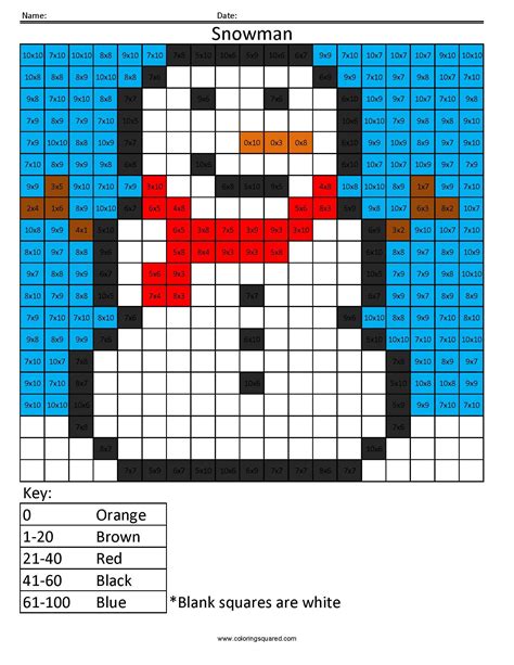 Christmas Multiplication And Division Coloring Squared Christmas Math Coloring Pages - Christmas Math Coloring Pages