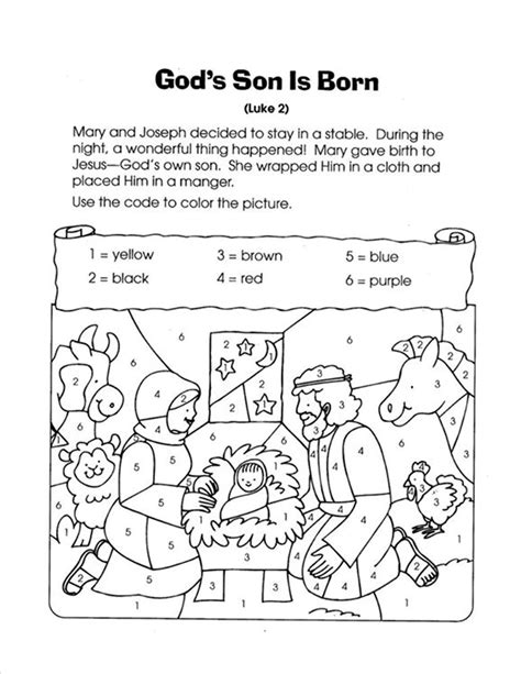 Christmas Nativity Color By Number Free Printable Coloring Christmas Coloring Pages Color By Number - Christmas Coloring Pages Color By Number