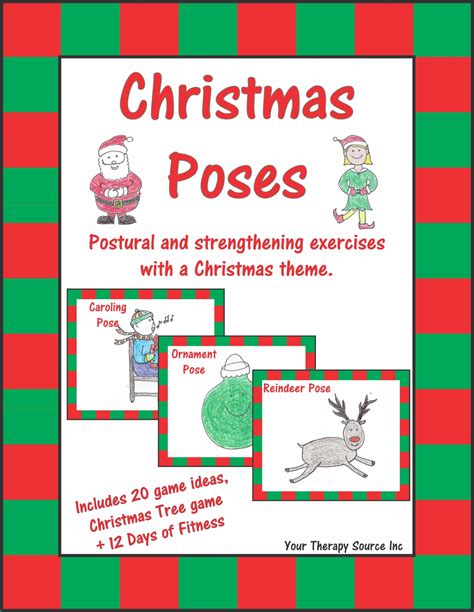 Christmas Poses Postural And Strengthening Exercises With A Christmas Exercises For Kids - Christmas Exercises For Kids