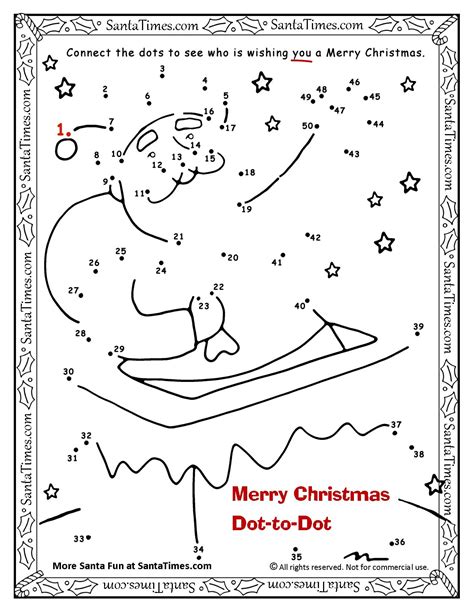 Christmas Present Dot To Dot Free Printable Coloring Christmas Dot To Dot 1 10 - Christmas Dot To Dot 1 10