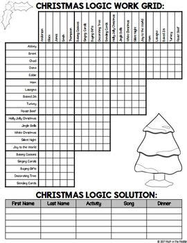 Christmas Puzzles Holiday Logic Puzzles Printable - Holiday Logic Puzzles Printable