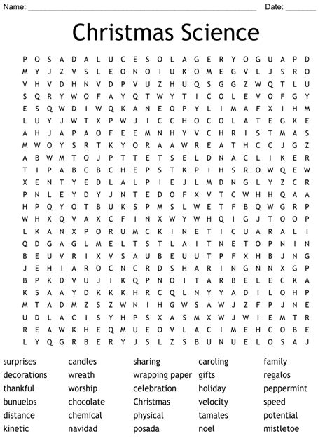 Christmas Science Word Search Science Beyond Secondary Twinkl The Science Of Christmas Crossword - The Science Of Christmas Crossword