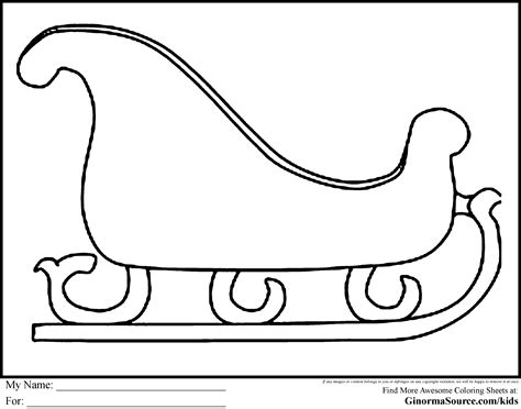 Christmas Sleigh Coloring Pages ᗎ Printable Painting Template Christmas Sleigh Coloring Pages - Christmas Sleigh Coloring Pages