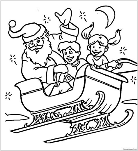 Christmas Sleigh Race Coloring Pages Hellokids Com Christmas Sleigh Coloring Pages - Christmas Sleigh Coloring Pages