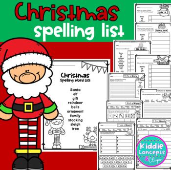 Christmas Spelling List Teaching Resources Tpt Christmas Spelling Words 3rd Grade - Christmas Spelling Words 3rd Grade