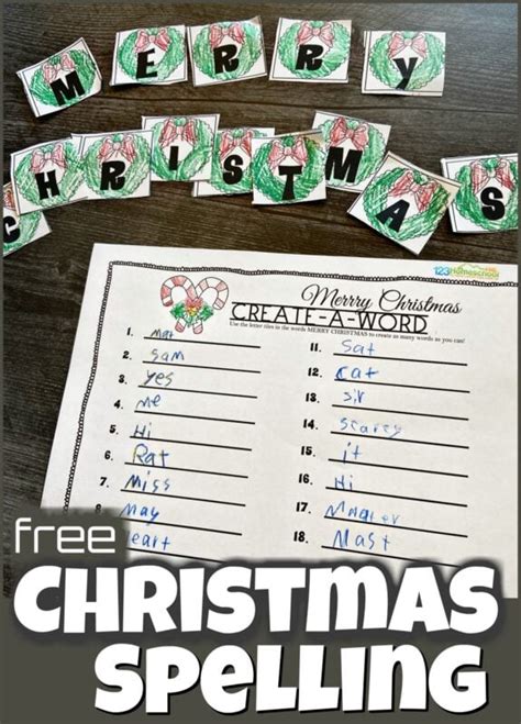 Christmas Spelling Words 2nd Grade   Free Kindergarten Winter Spelling Activity - Christmas Spelling Words 2nd Grade