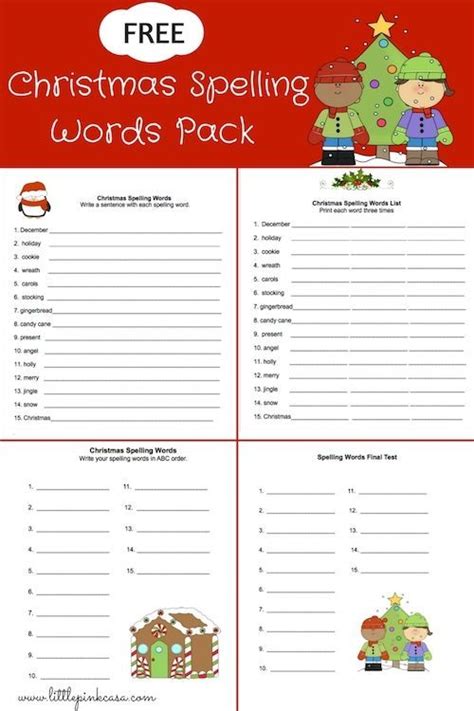 Christmas Spelling Words Christmas Spelling Words 4th Grade - Christmas Spelling Words 4th Grade