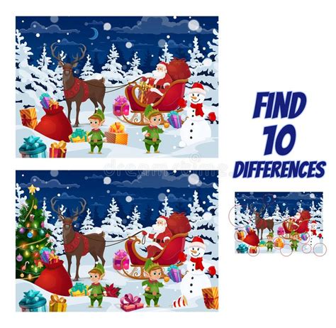 Christmas Spot Difference Illustrations Amp Vectors Dreamstime Christmas Spot The Difference Pictures - Christmas Spot The Difference Pictures