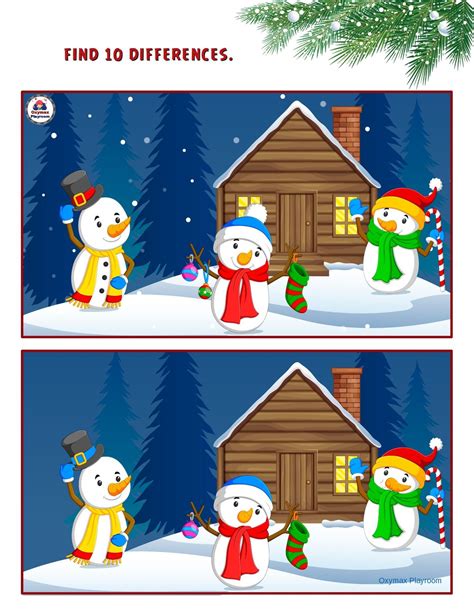 Christmas Spot The Difference Esl Kids Games Christmas Spot The Difference - Christmas Spot The Difference