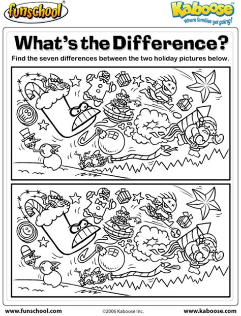 Christmas Spot The Difference Worksheet Activity Twinkl Christmas Spot The Difference - Christmas Spot The Difference