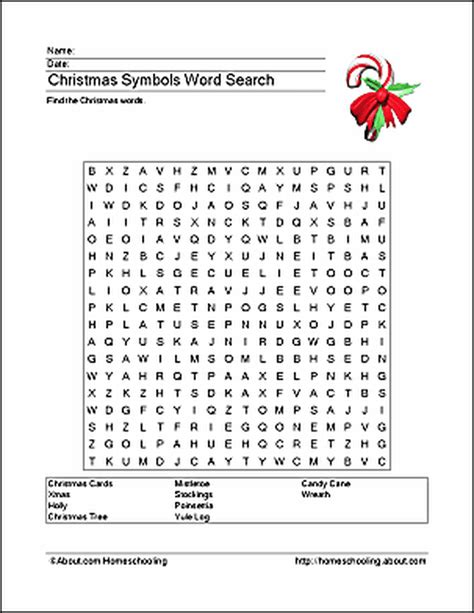Christmas Symbols Wordsearch Crossword And More Thoughtco The Science Of Christmas Crossword - The Science Of Christmas Crossword