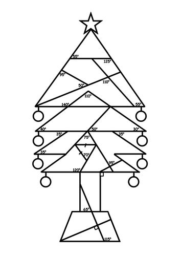 Christmas Tree Angles Teaching Resources Christmas Tree Geometry Answer Key - Christmas Tree Geometry Answer Key