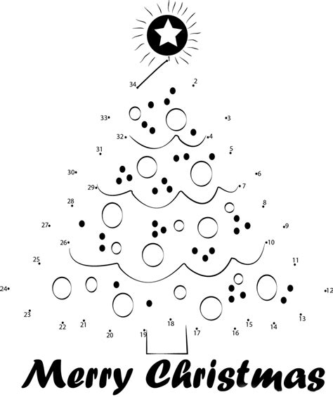 Christmas Tree Connect The Dots   Christmas Tree Connect Dots Amp Coloring Book - Christmas Tree Connect The Dots