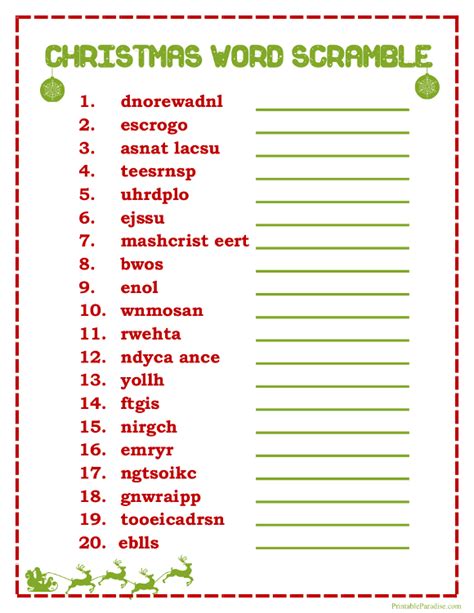 Christmas Word Unscramble Worksheet Alphabetworksheetsfree Com Grade Nine Word Unscramble Worksheet - Grade Nine Word Unscramble Worksheet