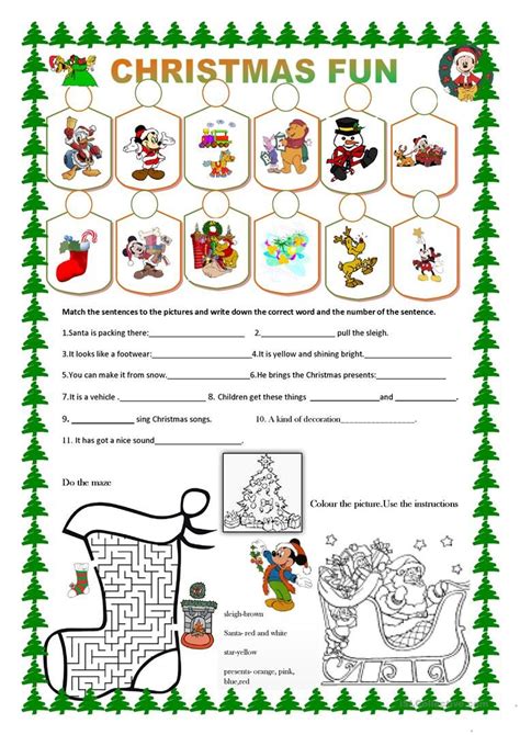 Christmas Worksheets For Esl Students Christmas Crossword For Kids - Christmas Crossword For Kids