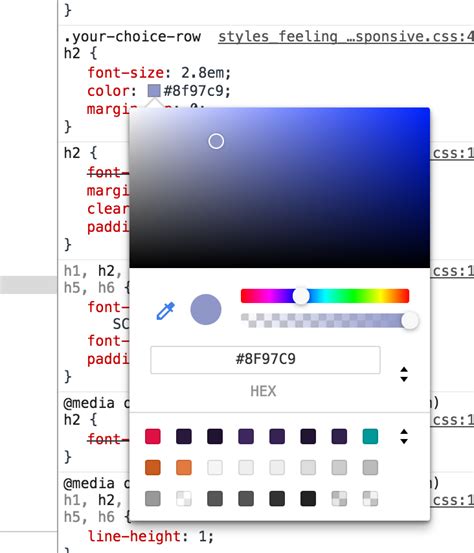 chrome devtools color picker