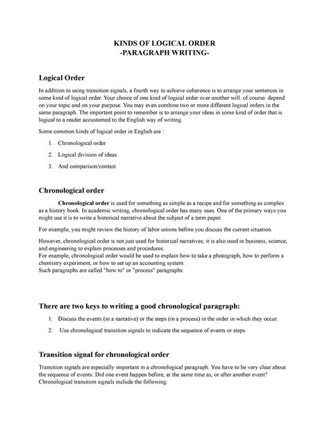 Chronicle Logical Order