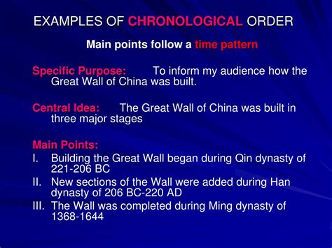 Chronological Order Meaning