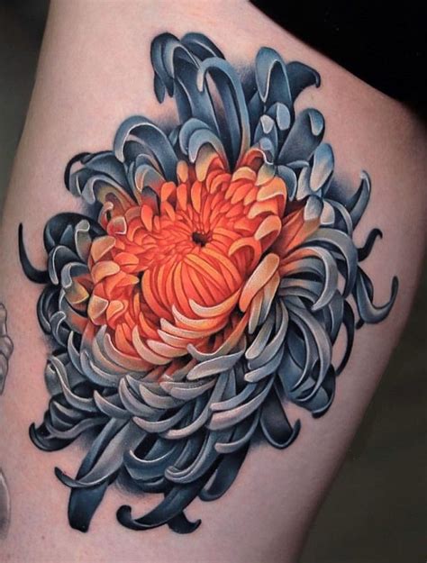 Chrysanthemum Flower Tattoos