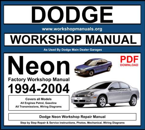 Full Download Chrysler Dodge Neon 1995 1999 1St Gen Neon Workshop Service Repair Manual Original Fsm Free Preview Contains Everything You Will Need To Repair Maintain Your Vehicle 