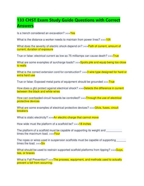 Download Chst Study Guide Free 